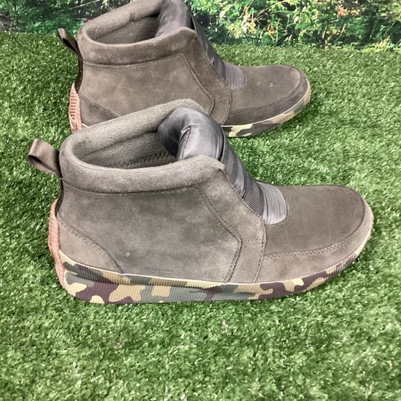 Sorel Out N About Plus Mid Boots Suede Camo 10 - Picture 6 of 12